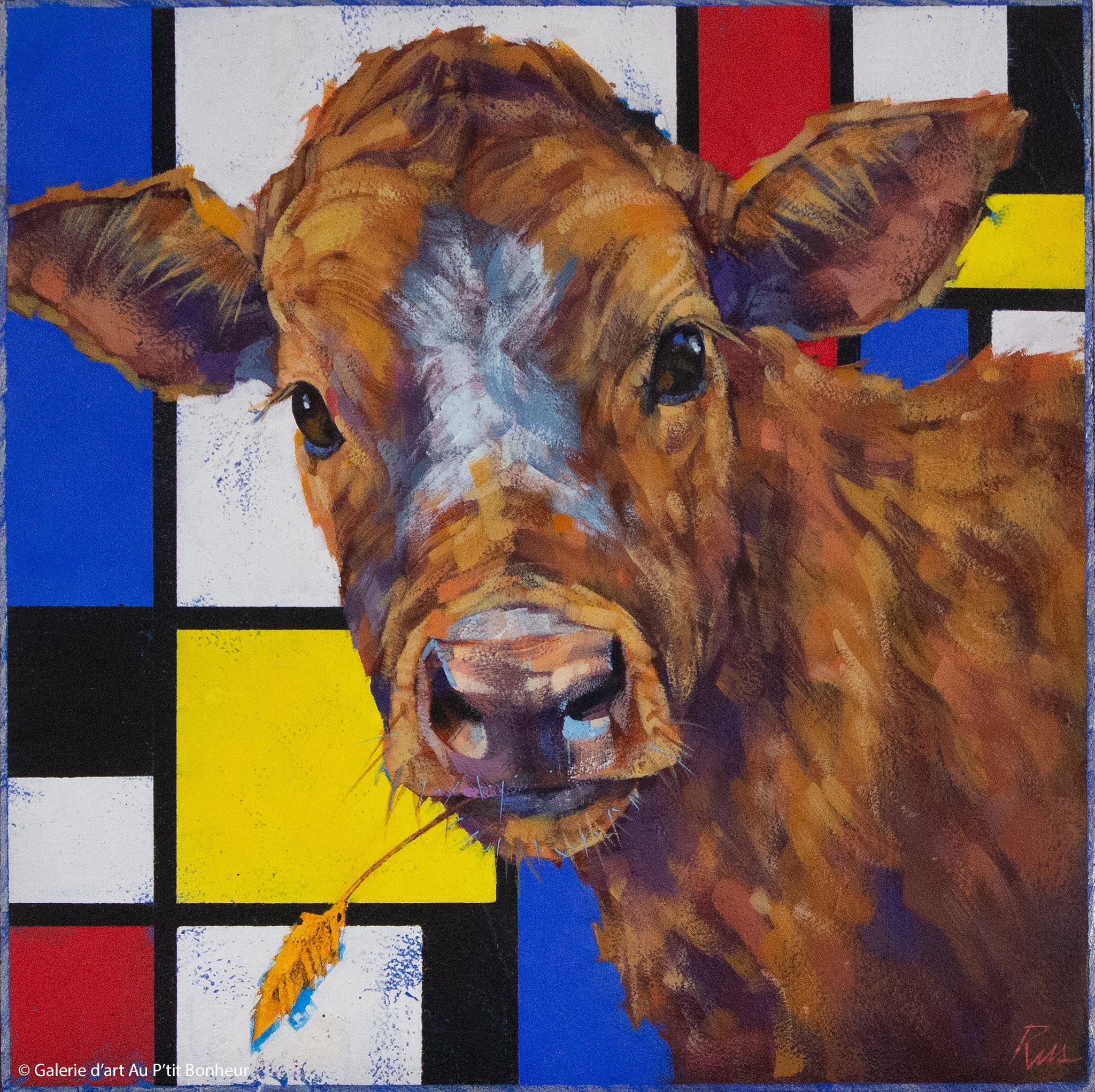 Angie Rees | Mooondrian Series: How Now Brown Cow