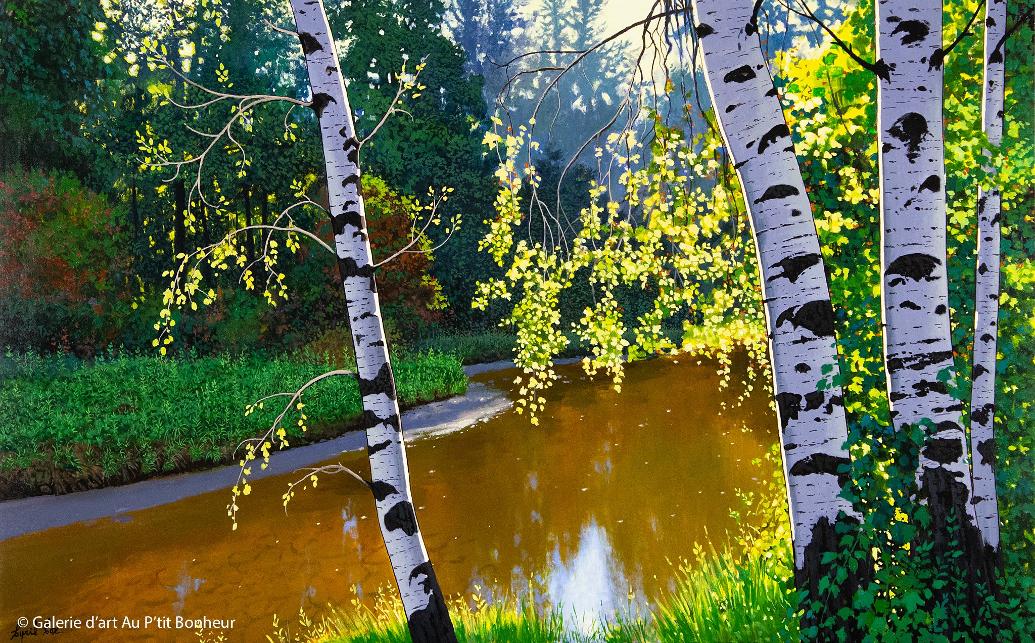 Cyril Cox | Silent Water and River Birches